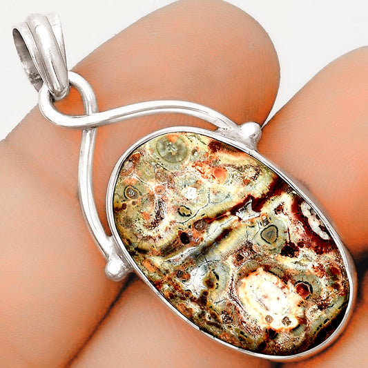 Natural Leopard Skin Jasper Pendant P-1031 SDP123407
