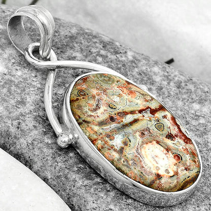 Natural Leopard Skin Jasper Pendant P-1031 SDP123407