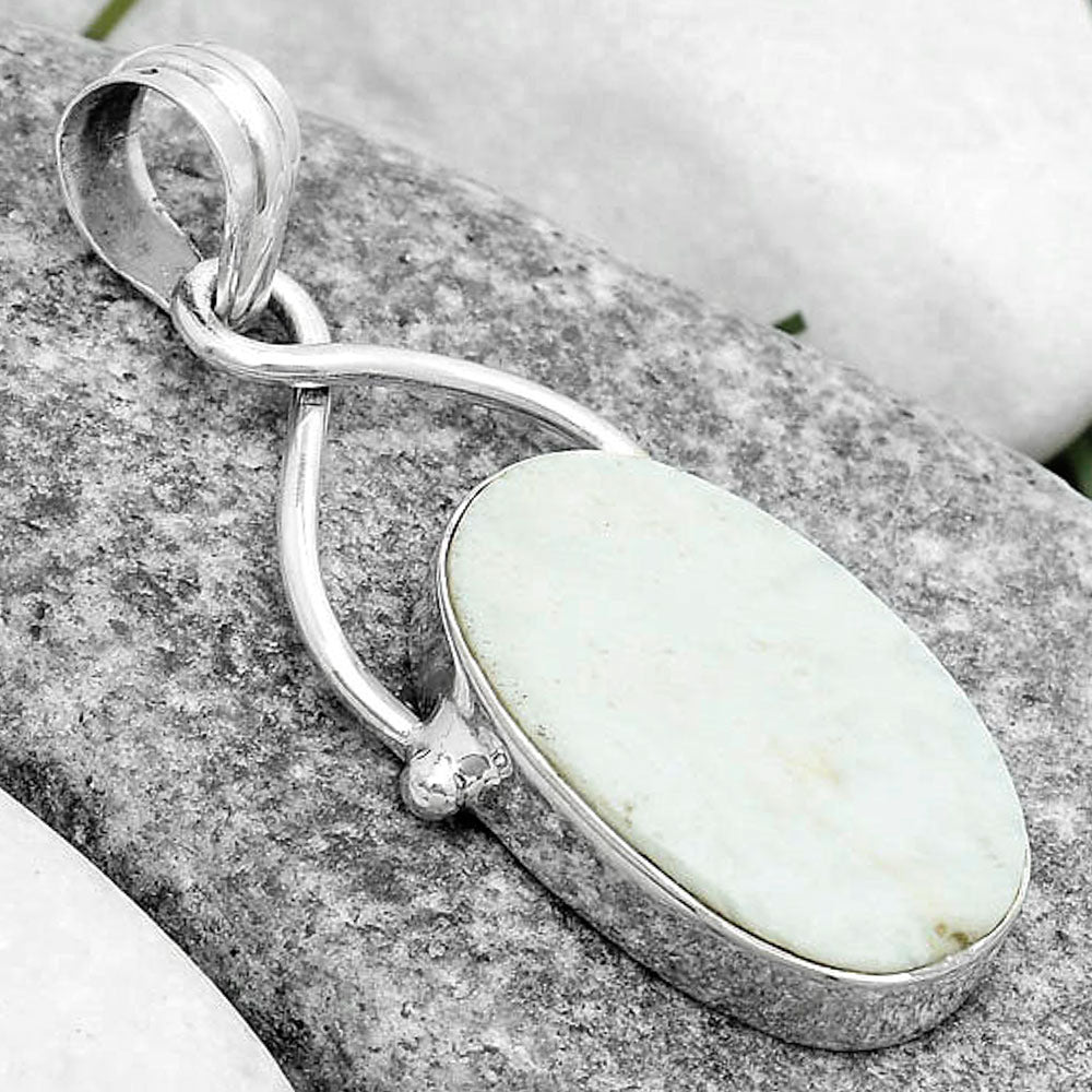 Natural White Scolecite Pendant P-1031 SDP123443