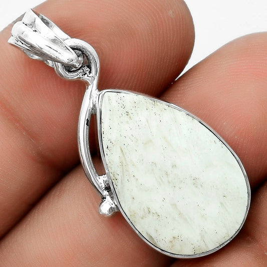 Natural White Scolecite Pendant P-1099 SDP123467