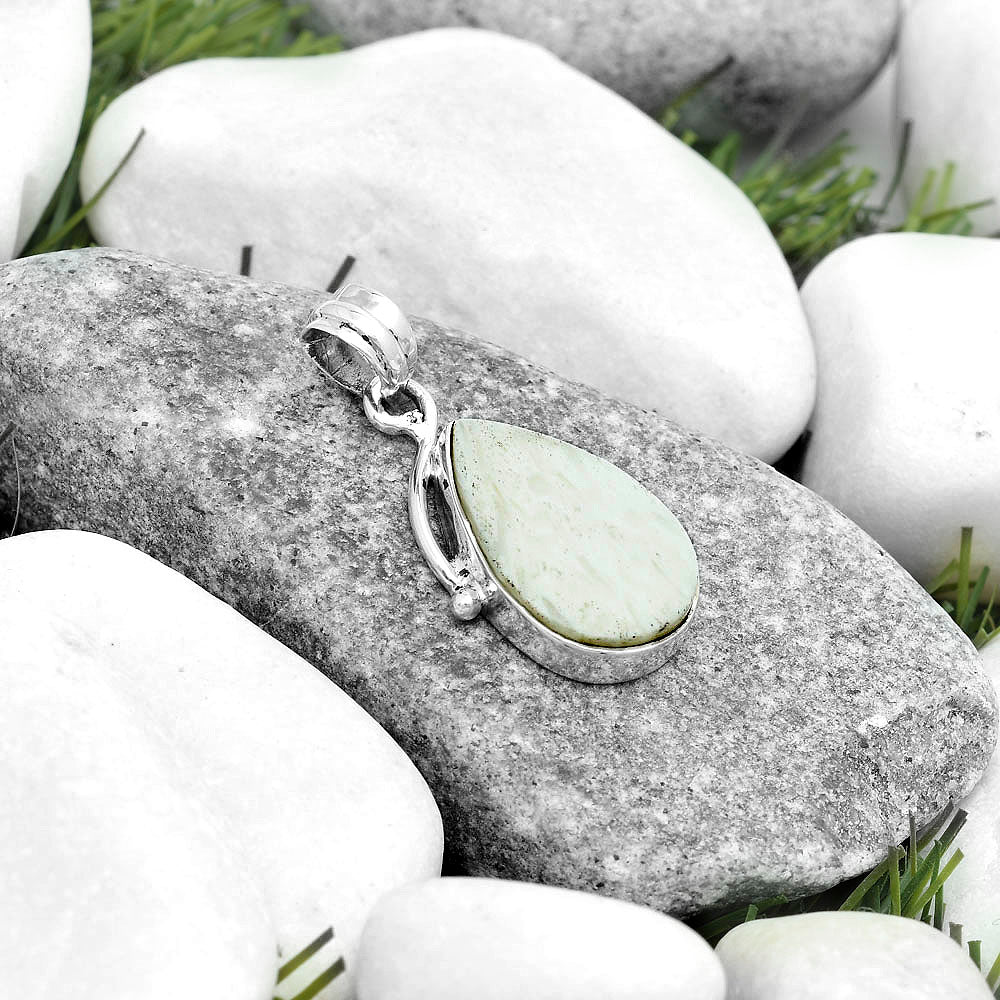 Natural White Scolecite Pendant P-1099 SDP123467