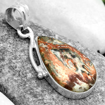 Natural Leopard Skin Jasper Pendant P-1099 SDP123484