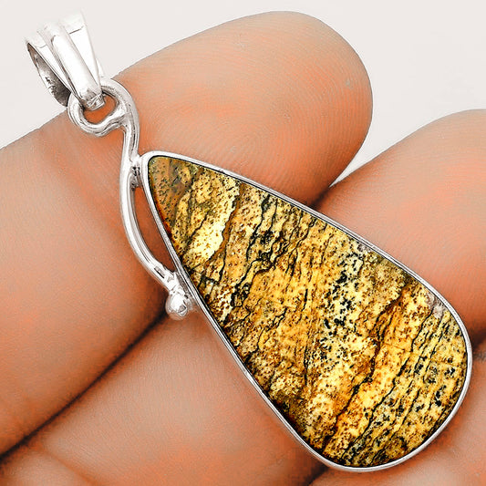 Natural Picture Jasper Pendant P-1099 SDP123485