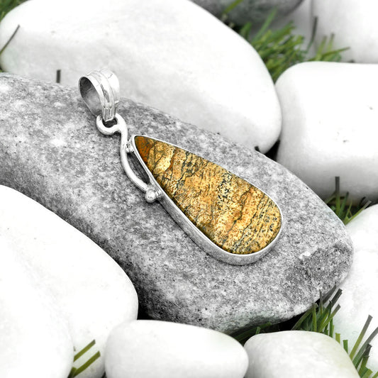 Natural Picture Jasper Pendant P-1099 SDP123485