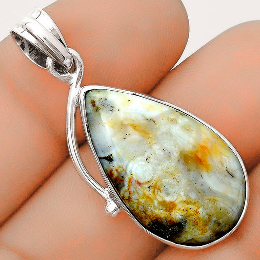 Natural Rose Plume Agate Pendant P-1099 SDP123487