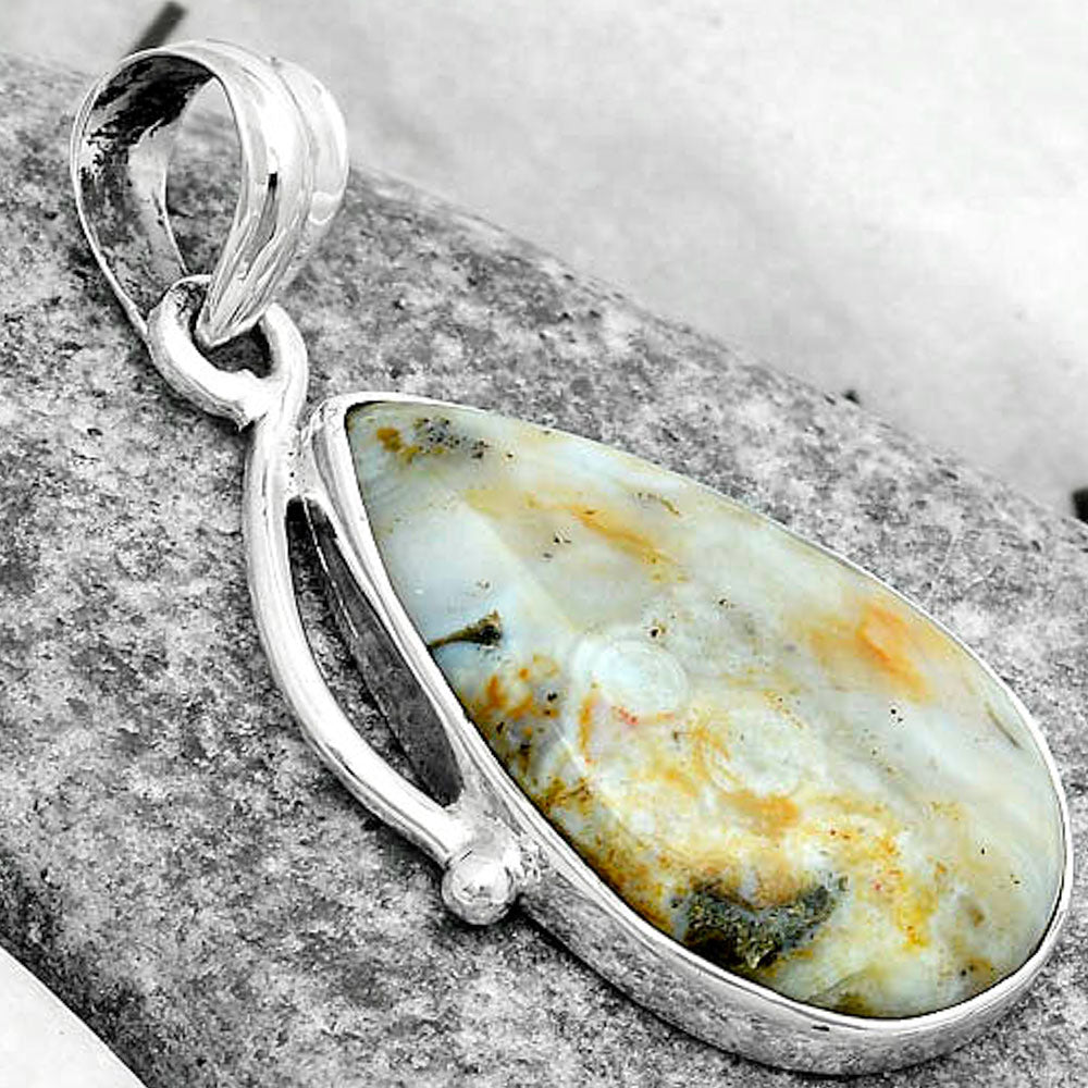 Natural Rose Plume Agate Pendant P-1099 SDP123487