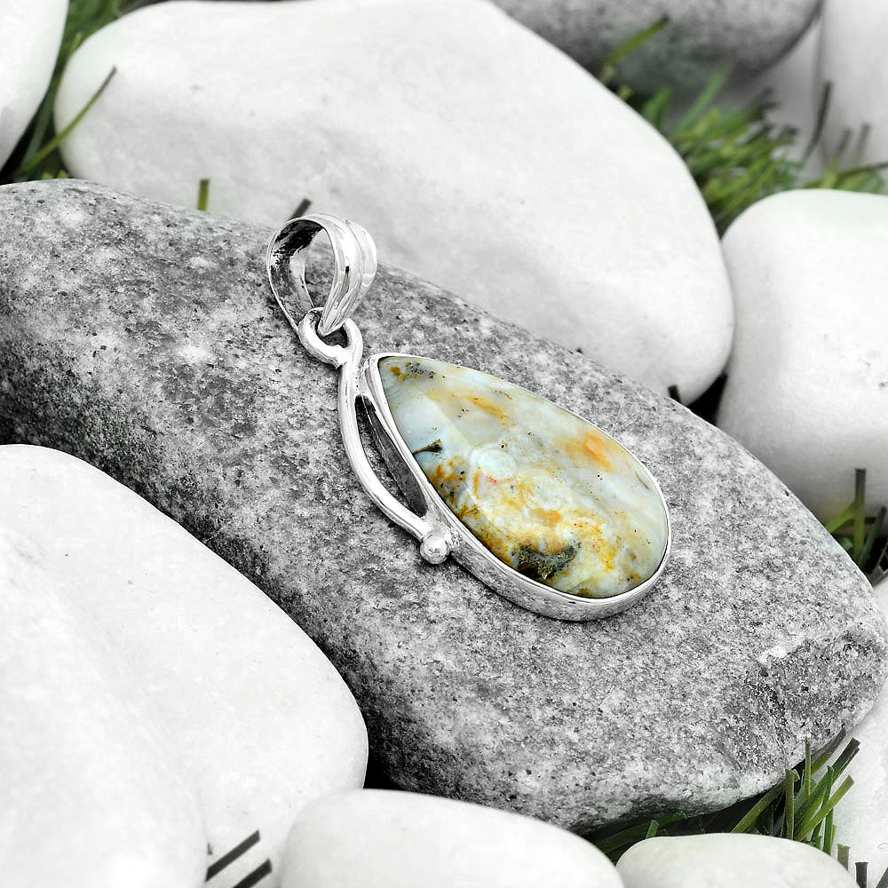 Natural Rose Plume Agate Pendant P-1099 SDP123487