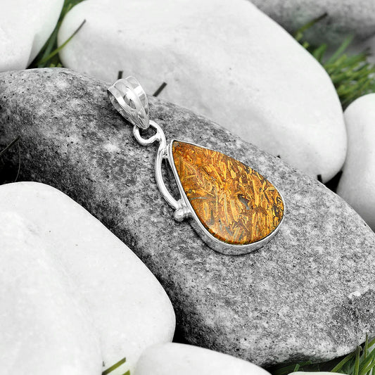 Natural Coquina Fossil Jasper - India Pendant P-1099 SDP123489