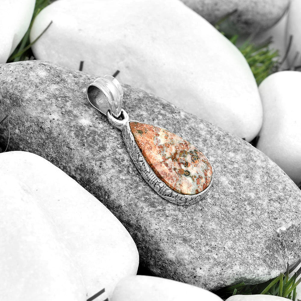 Natural Leopard Skin Jasper Pendant P-1001 SDP123509