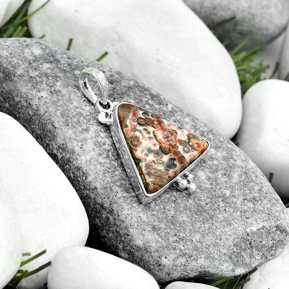 Natural Leopard Skin Jasper Pendant P-1100 SDP123593