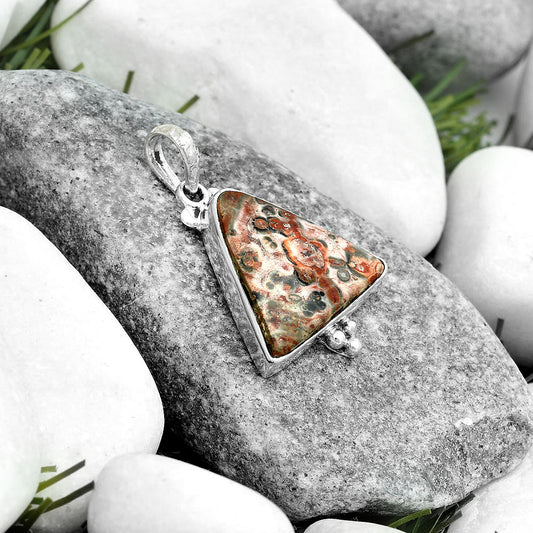 Natural Leopard Skin Jasper Pendant P-1100 SDP123593