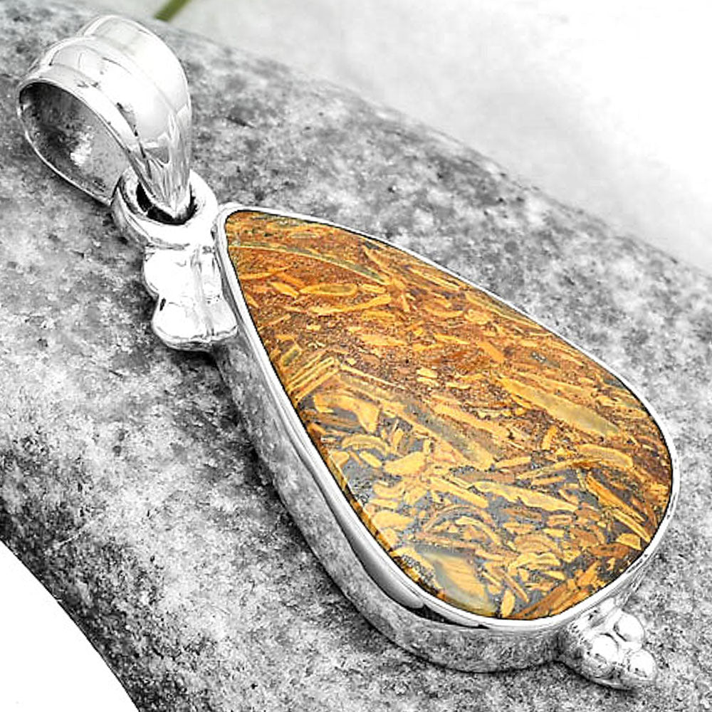 Natural Coquina Fossil Jasper - India Pendant P-1100 SDP123598