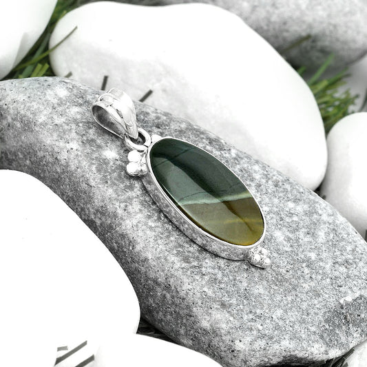 Natural Polygram Jasper Pendant P-1100 SDP123603