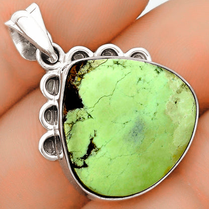 Natural Lemon Chrysocolla - Brazil Pendant P-1085 SDP123607