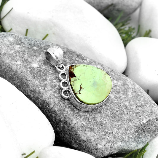 Natural Lemon Chrysocolla - Brazil Pendant P-1085 SDP123607