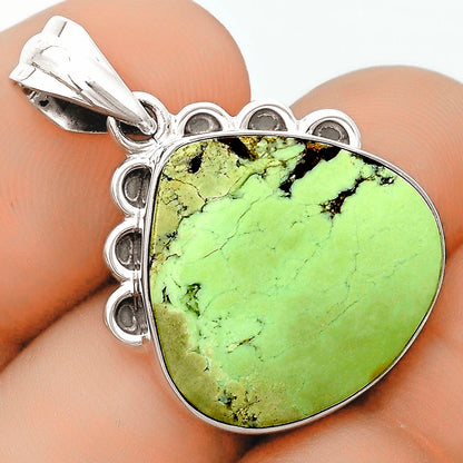 Natural Lemon Chrysocolla - Brazil Pendant P-1085 SDP123612