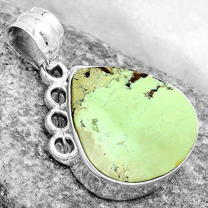 Natural Lemon Chrysocolla - Brazil Pendant P-1085 SDP123612