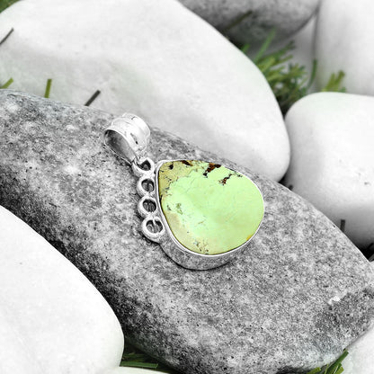 Natural Lemon Chrysocolla - Brazil Pendant P-1085 SDP123612