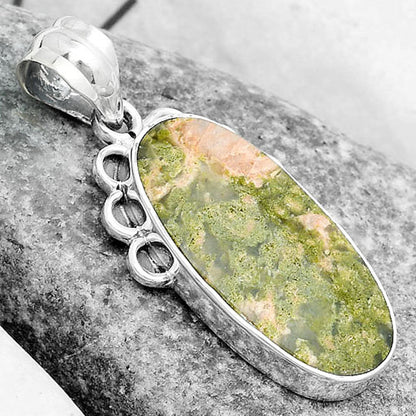 Natural Unakite Pendant P-1085 SDP123618