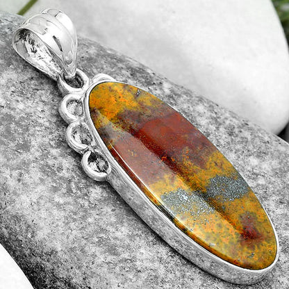 Natural Blood Stone - India Pendant P-1085 SDP123621