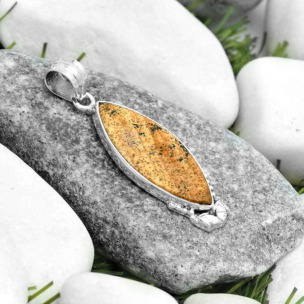 Natural Picture Jasper Pendant P-1102 SDP123632
