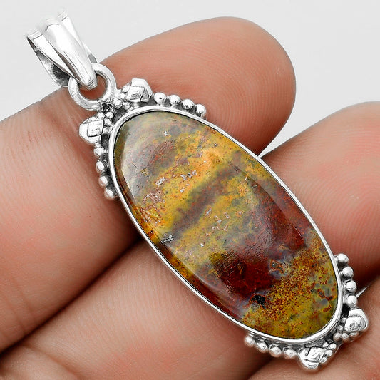 Natural Blood Stone - India Pendant P-1102 SDP123633