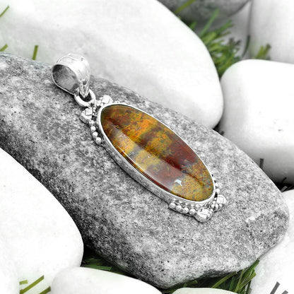 Natural Blood Stone - India Pendant P-1102 SDP123633