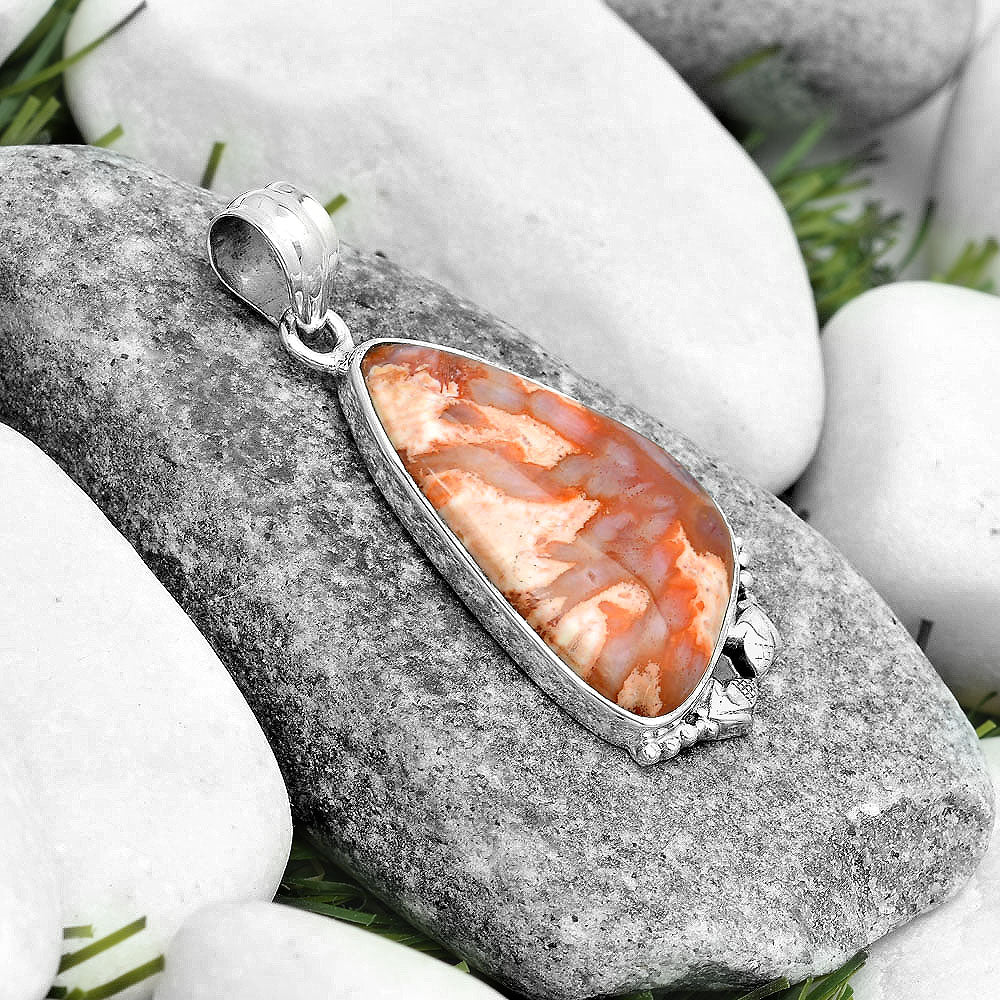Natural Rosetta Picture Jasper Pendant P-1102 SDP123656