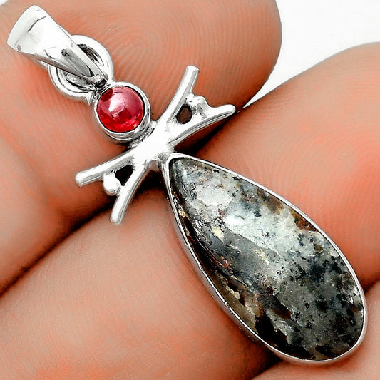 Natural Astrophyllite Russia & Garnet Pendant P-1243 SDP123675
