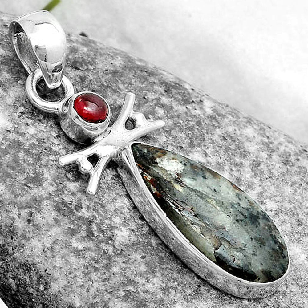Natural Astrophyllite Russia & Garnet Pendant P-1243 SDP123675