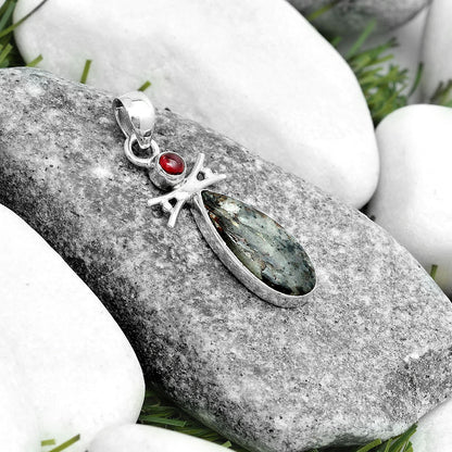 Natural Astrophyllite Russia & Garnet Pendant P-1243 SDP123675