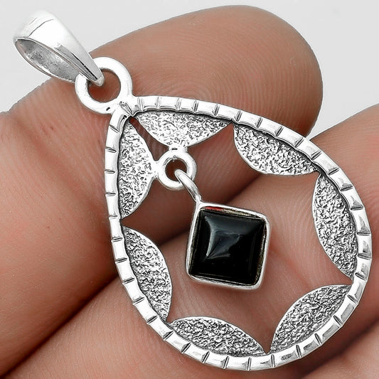 Natural Black Onyx - Brazil Pendant P-1478 SDP123685