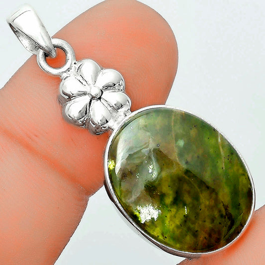 Natural Chrome Chalcedony Pendant P-1308 SDP123699