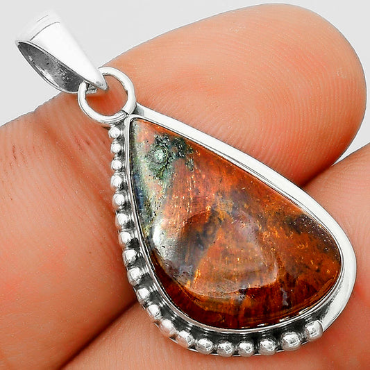 Natural Red Moss Agate Pendant P-1326 SDP123713