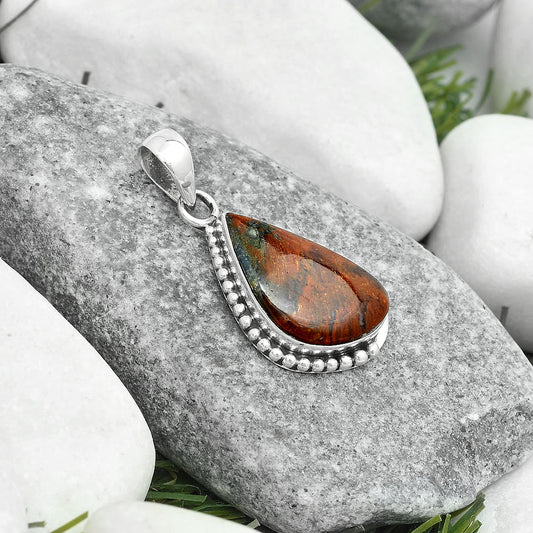 Natural Red Moss Agate Pendant P-1326 SDP123713