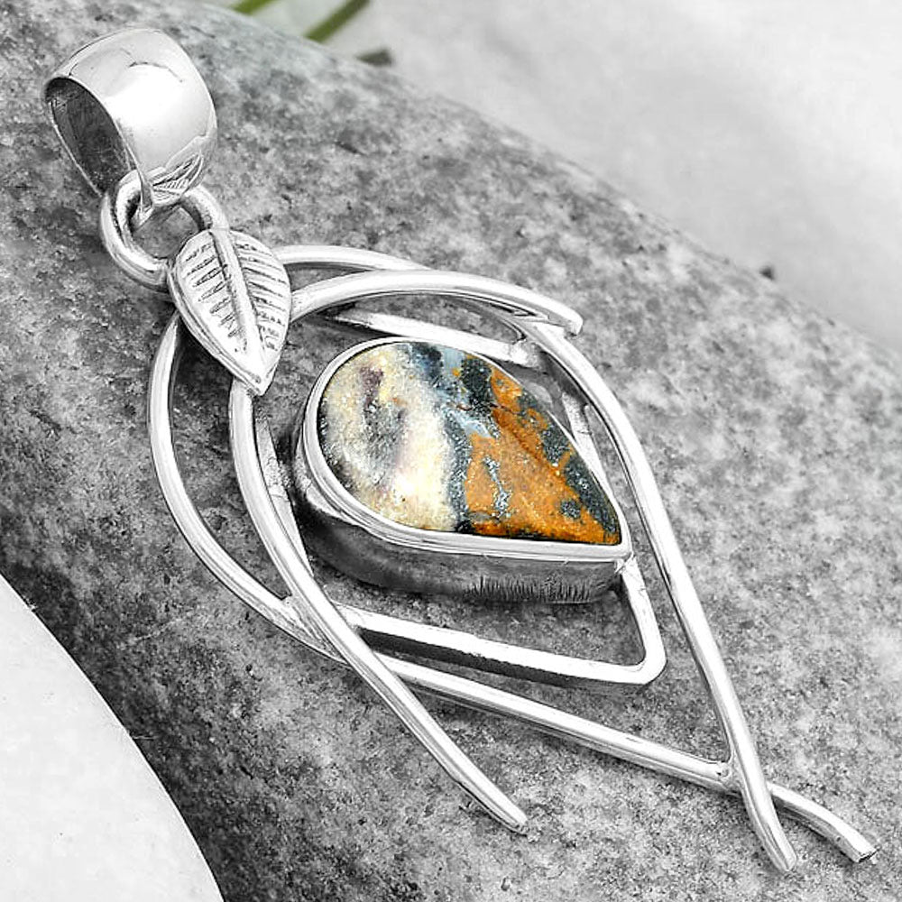Natural Indian Blanket Jasper Pendant P-1504 SDP123732
