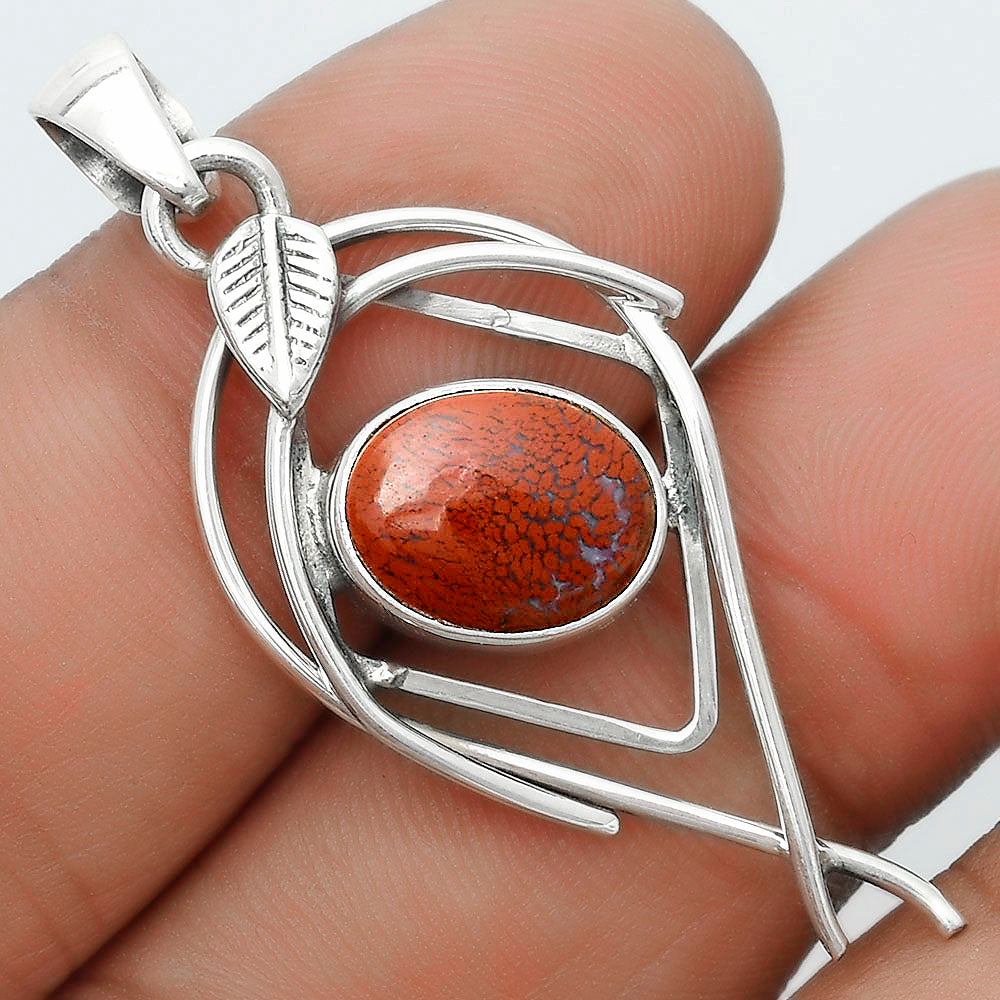 Natural Red Moss Agate Pendant P-1504 SDP123740