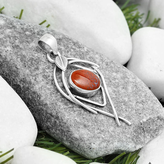 Natural Red Moss Agate Pendant P-1504 SDP123740