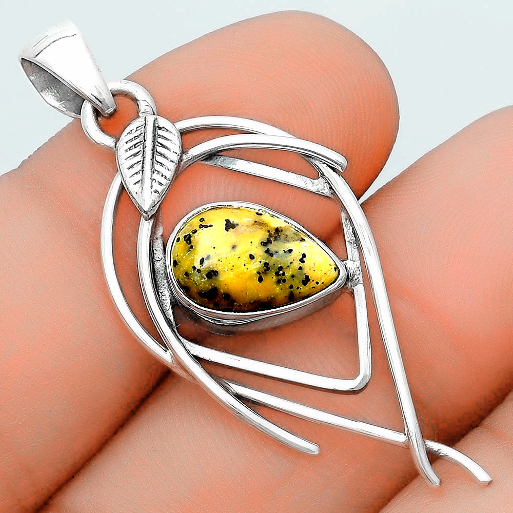 Natural Russian Honey Dendrite Opal Pendant P-1504 SDP123757
