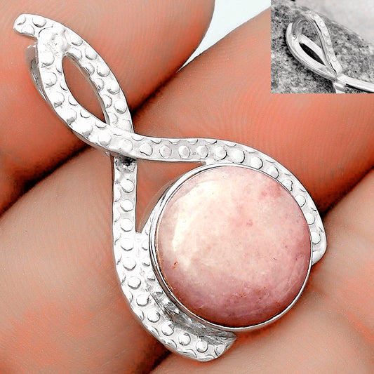 Natural Pink Scolecite Pendant P-1549 SDP123784