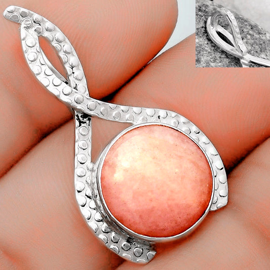 Natural Pink Scolecite Pendant P-1549 SDP123789