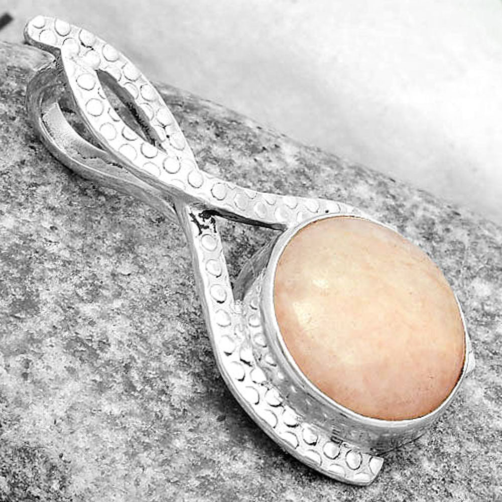 Natural Pink Scolecite Pendant P-1549 SDP123789