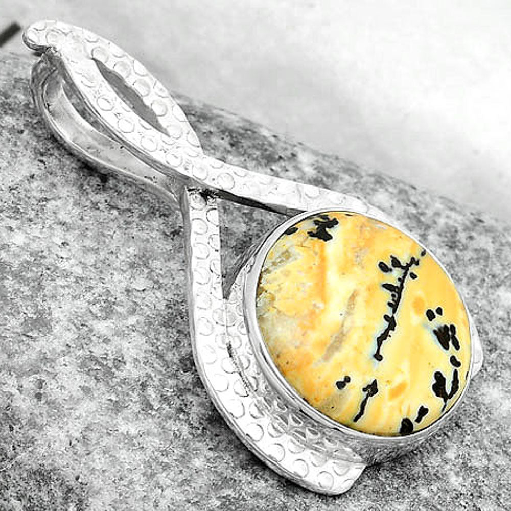 Natural Russian Honey Dendrite Opal Pendant P-1549 SDP123794
