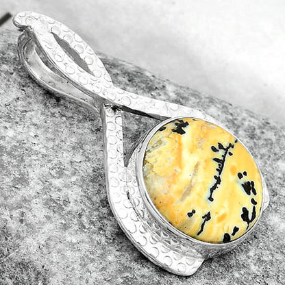 Natural Russian Honey Dendrite Opal Pendant P-1549 SDP123794