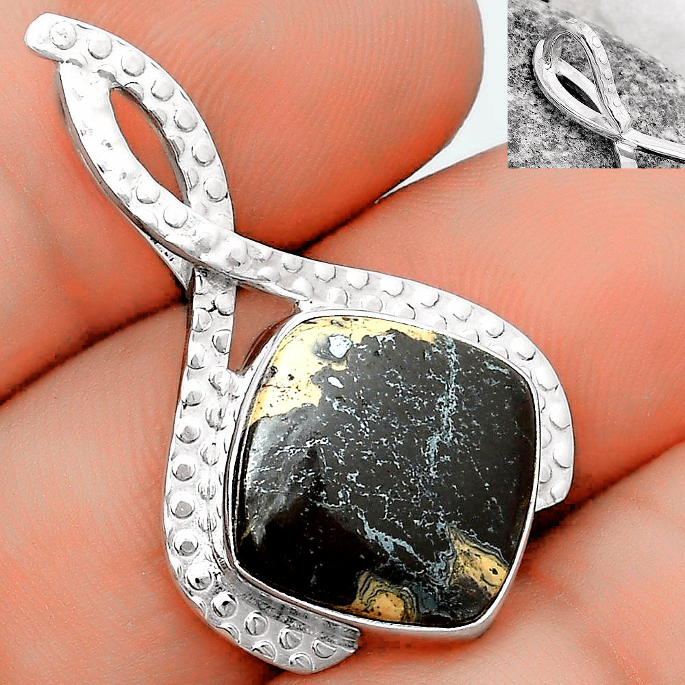 Natural Chocolate Jasper Pendant P-1549 SDP123795