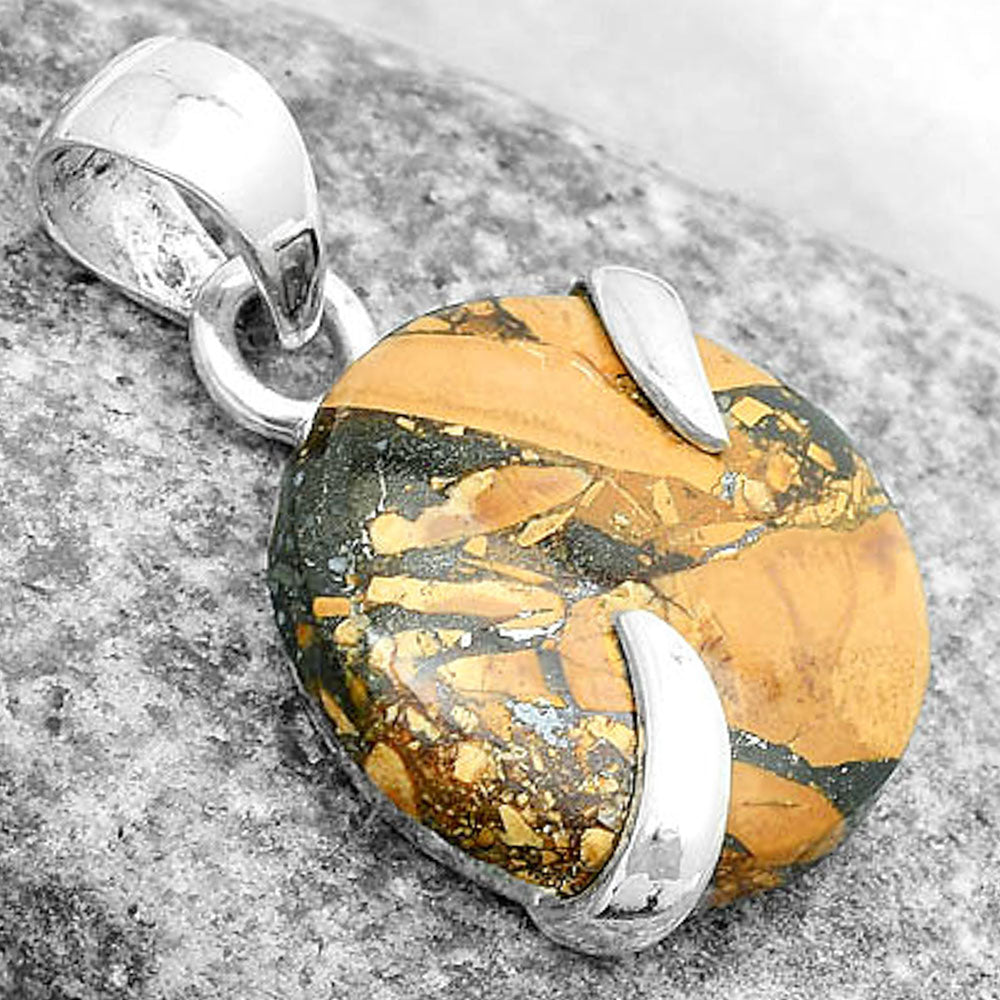 Natural Coquina Fossil Jasper - India Pendant P-1560 SDP123834
