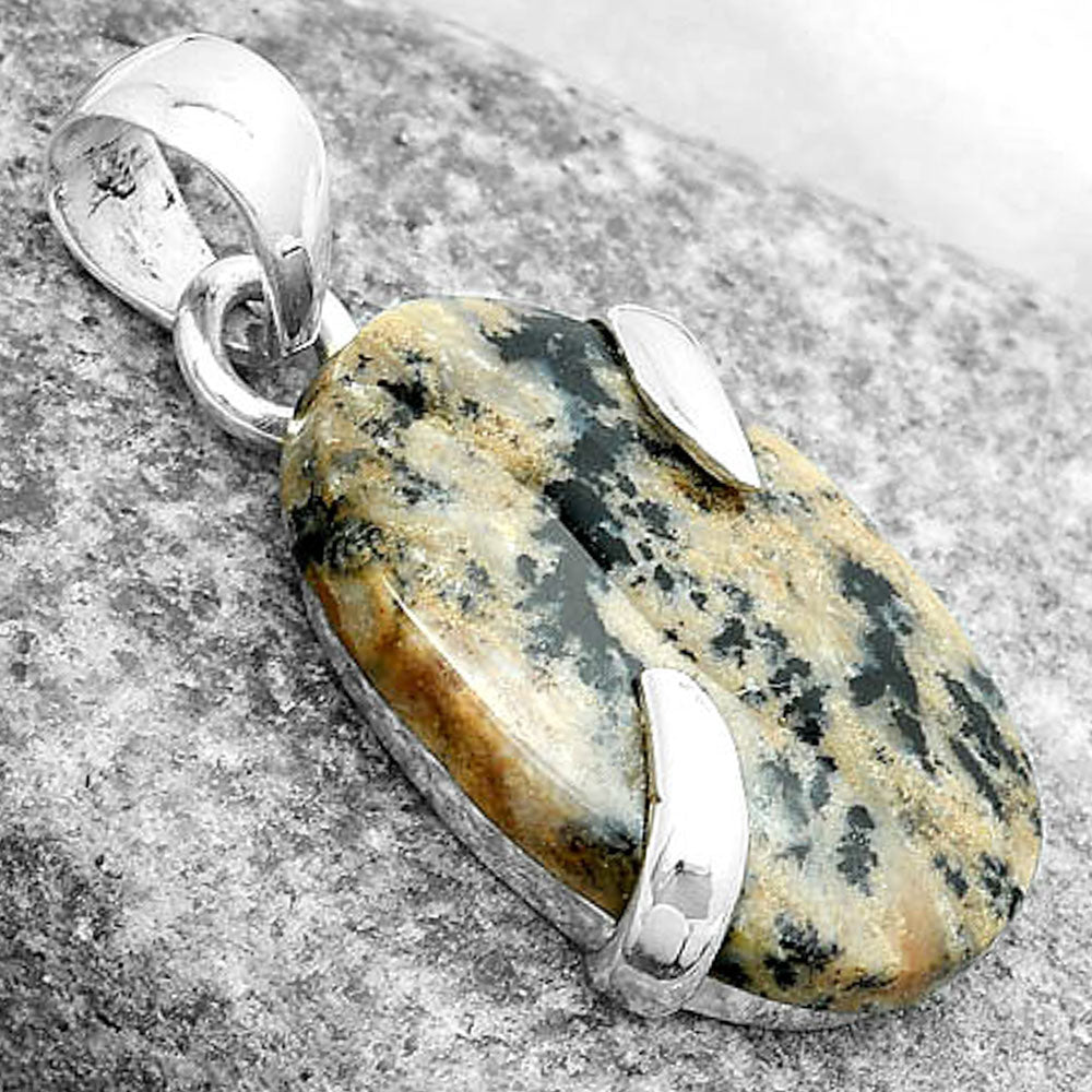 Natural Russian Honey Dendrite Opal Pendant P-1560 SDP123862