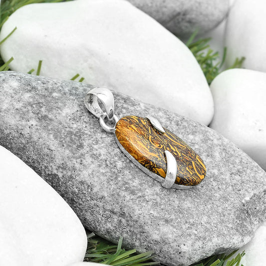 Natural Coquina Fossil Jasper - India Pendant P-1560 SDP123863