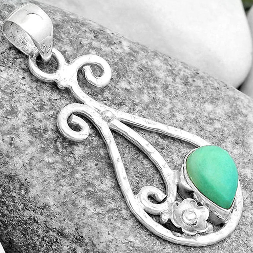 Natural Turquoise Magnesite Pendant P-1714 SDP123875