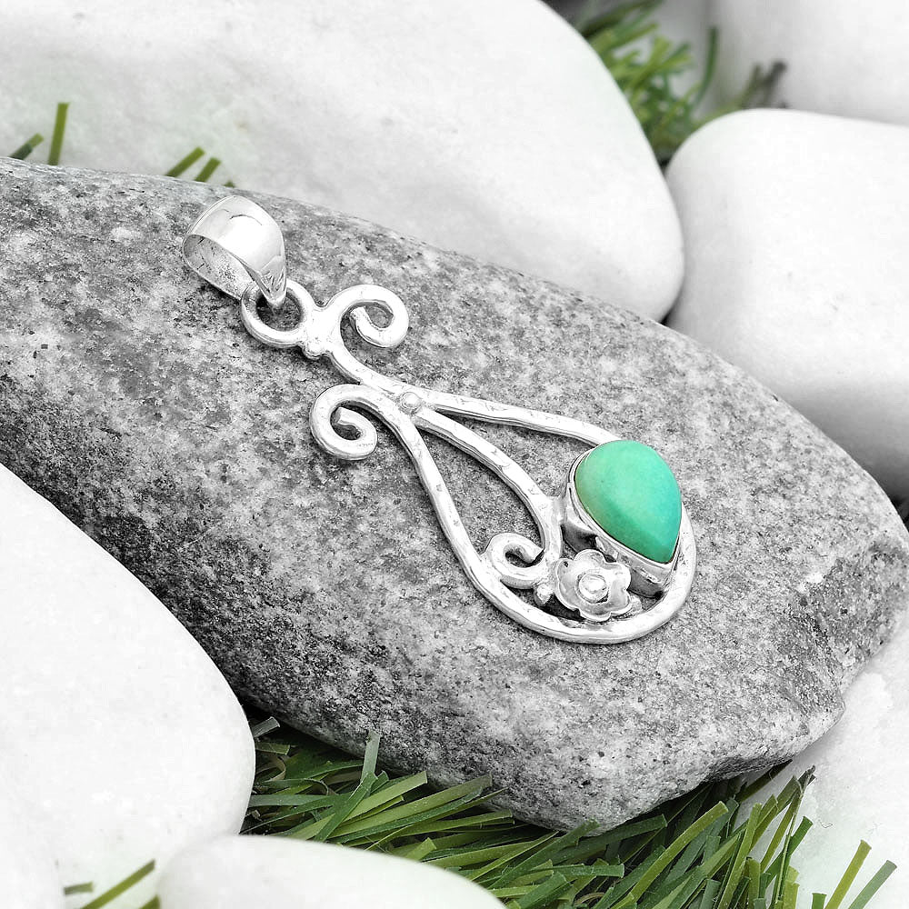 Natural Turquoise Magnesite Pendant P-1714 SDP123875
